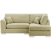 Avos Right Hand Corner Sofa, taupe, Leg colour: white