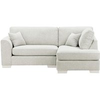Avos Right Hand Corner Sofa, chalk, Leg colour: white