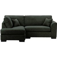 Avos Left Hand Corner Sofa, charcoal, Leg colour: black