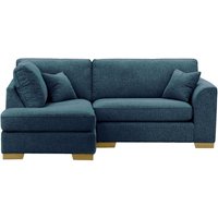 Avos Left Hand Corner Sofa, teal, Leg colour: wax black
