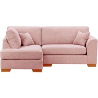 Avos Left Hand Corner Sofa, blush pink, Leg colour: aveo