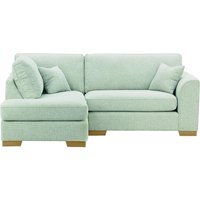 Avos Left Hand Corner Sofa, celadon, Leg colour: wax black