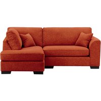 Avos Left Hand Corner Sofa, burnt orange, Leg colour: black