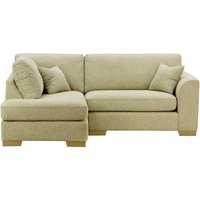 Avos Left Hand Corner Sofa, taupe, Leg colour: wax black