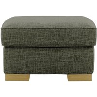 Avos Footstool, mid grey, Leg colour: wax black