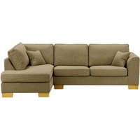 Avos Large Left Hand Corner Sofa, brown, Leg colour: like oak