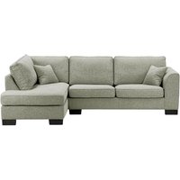Avos Large Left Hand Corner Sofa, grey, Leg colour: black