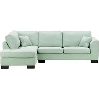 Avos Left Hand Corner Sofa Bed, celadon, Leg colour: black