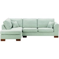 Avos Large Left Hand Corner Sofa, V 33 - Rust, Leg colour: black