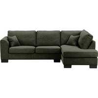 Avos Large Right Hand Corner Sofa, mid grey, Leg colour: black