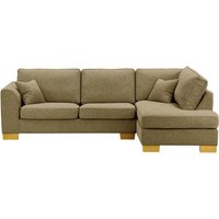 Avos Right Hand Corner Sofa Bed, brown, Leg colour: like oak