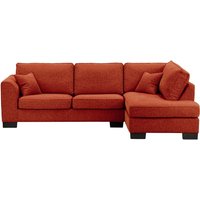 Avos Large Right Hand Corner Sofa, burnt orange, Leg colour: black