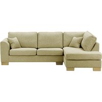 Avos Right Hand Corner Sofa Bed, taupe, Leg colour: wax black