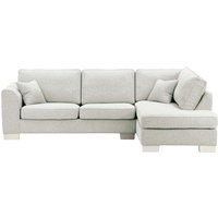 Avos Right Hand Corner Sofa Bed, chalk, Leg colour: white