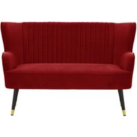 Giselle 2 Seater Sofa, dark red