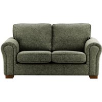 Bonna 2 Seater Sofa, mid grey, Leg colour: dark oak