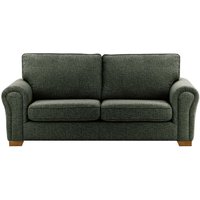 Bonna 3 Seater Sofa, charcoal, Leg colour: dark oak