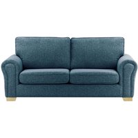 Bonna 3 Seater Sofa, teal, Leg colour: wax black