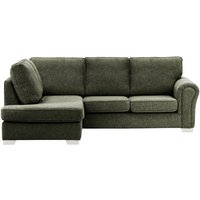 Bonna Left Hand Corner Sofa, mid grey, Leg colour: white