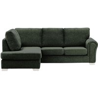 Bonna Left Hand Corner Sofa, charcoal, Leg colour: white