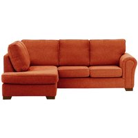 Bonna Left Hand Corner Sofa, burnt orange, Leg colour: dark oak