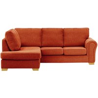 Bonna Left Hand Corner Sofa, burnt orange, Leg colour: like oak