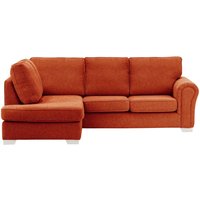 Bonna Left Hand Corner Sofa, burnt orange, Leg colour: white