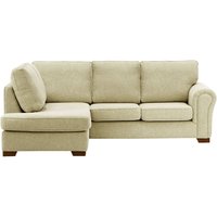 Bonna Left Hand Corner Sofa, taupe, Leg colour: dark oak
