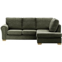 Bonna Right Hand Corner Sofa, mid grey, Leg colour: wax black