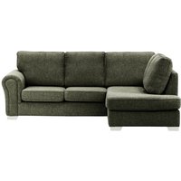Bonna Right Hand Corner Sofa, mid grey, Leg colour: white