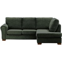 Bonna Right Hand Corner Sofa, charcoal, Leg colour: dark oak