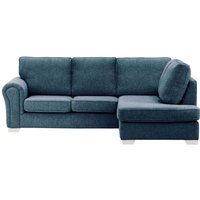 Bonna Right Hand Corner Sofa, teal, Leg colour: white