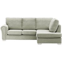Bonna Right Hand Corner Sofa, grey, Leg colour: white