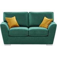 Majestic 2 Seater Sofa with Fitted Back Cushions, dark green/mustard