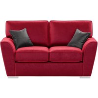 Majestic 2 Seater Sofa with Fitted Back Cushions, dark red/graphite