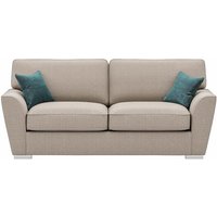 Majestic 3 Seater Sofa with Fitted Back Cushions, beige/azure