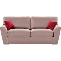 Majestic 3 Seater Sofa with Fitted Back Cushions, pink/dark red