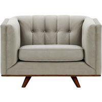Vicenza Armchair, silver, Leg colour: dark oak