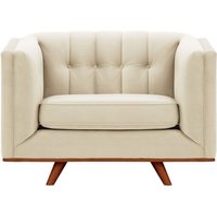 Vicenza Armchair, light beige, Leg colour: aveo