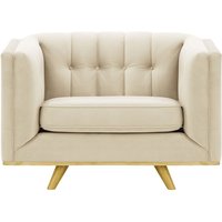 Vicenza Armchair, light beige, Leg colour: like oak