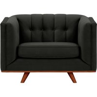 Vicenza Armchair, black, Leg colour: aveo