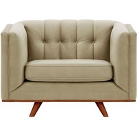 Vicenza Armchair, mink, Leg colour: aveo