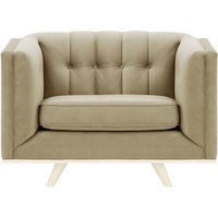 Vicenza Armchair, mink, Leg colour: white