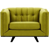 Vicenza Armchair, olive green, Leg colour: black