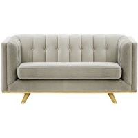 Vicenza 2-Seater Sofa, silver, Leg colour: like oak