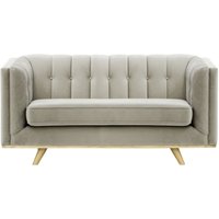 Vicenza 2-Seater Sofa, silver, Leg colour: wax black
