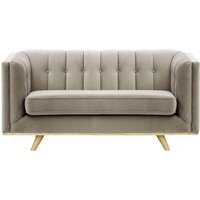 Vicenza 2-Seater Sofa, grey, Leg colour: wax black