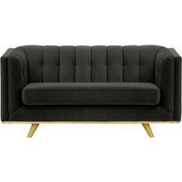 Vicenza 2-Seater Sofa, black, Leg colour: like oak