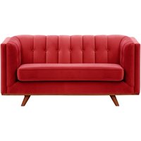 Vicenza 2-Seater Sofa, dark red, Leg colour: aveo