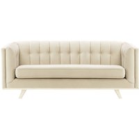 Vicenza 3-Seater Sofa, light beige, Leg colour: white